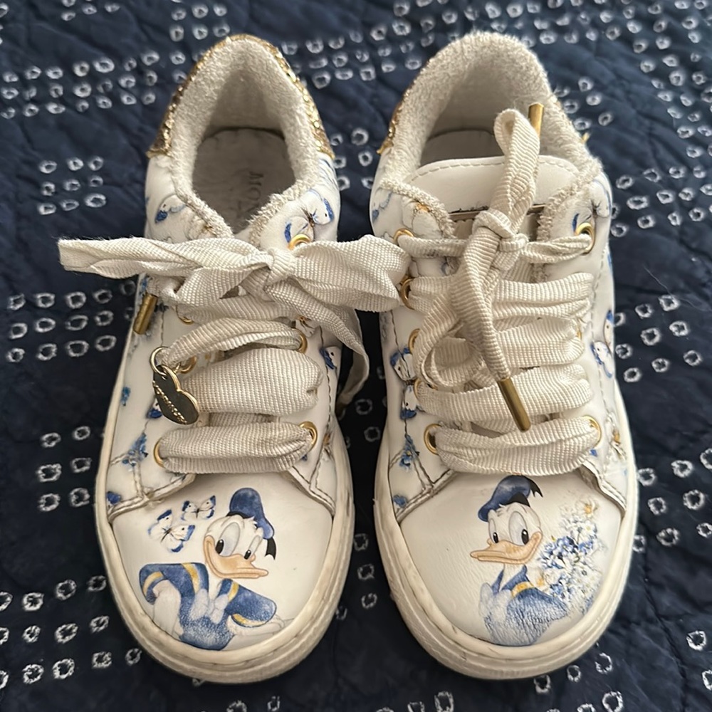 Monnalisa Disney Donald Duck Glitter Sneakers Size 28